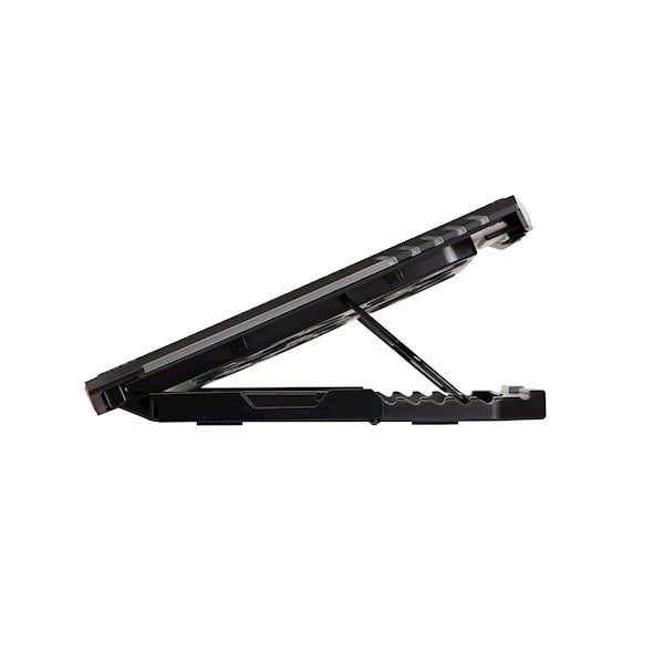 2E GAMING Laptop stand CPG-005, up to 17.3", 2xUSB-A, LCD/phone holder, RGB, black