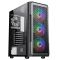 2E GAMING Computer case HEXAGON (G338) MidT,2xUSB2.0,1xUSB3.0, 1x120+3x120ARGB ,TG (side panel),without PSU,black