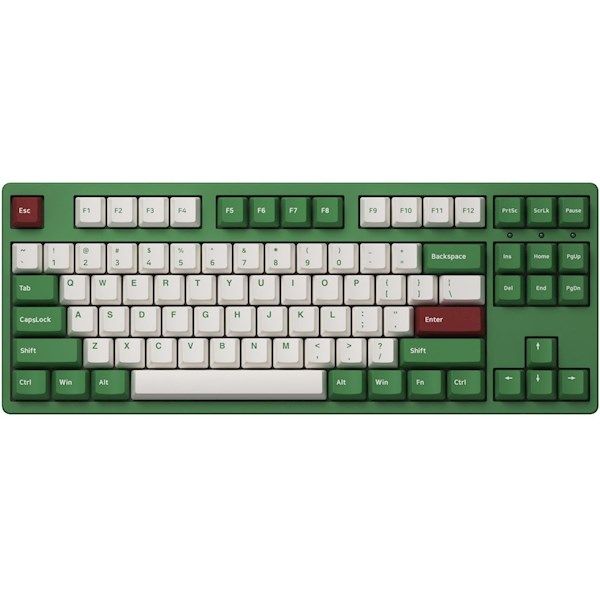 Akko Keyboard  3087 Matcha Red Bean Cherry MX Red, RU, Green