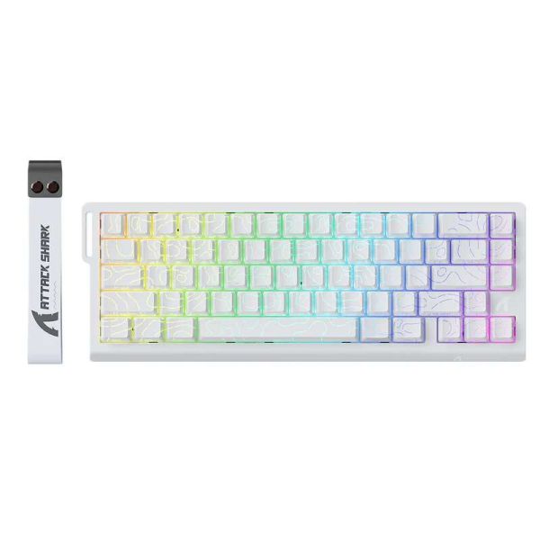 Attack shark X68 HE White contour line