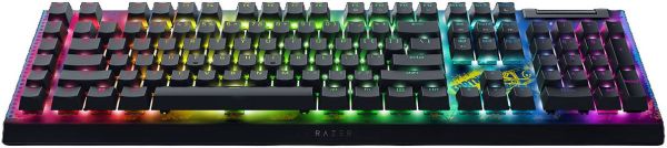 Razer Keyboard mechanical BlackWidow V4 X, 110key, Yellow Switch, USB-A, EN, RGB, Fortnite Ed.