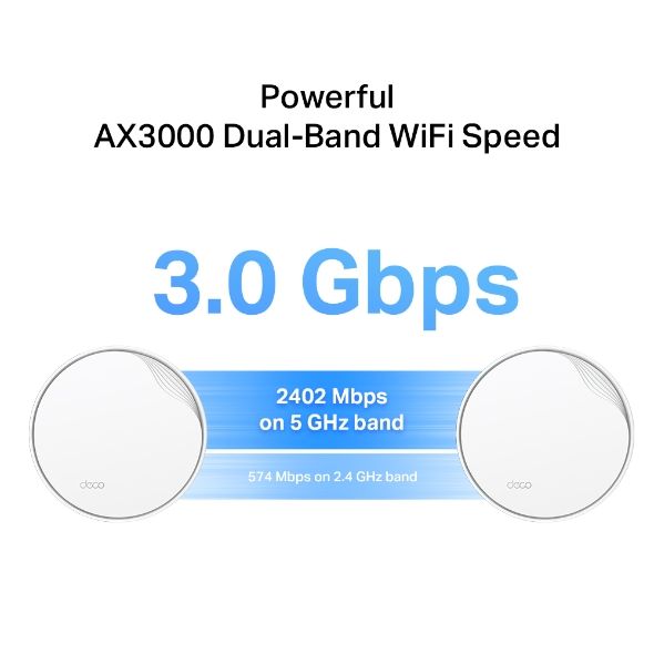 TP-Link, Deco X50-PoE(3-pack), Ceiling-Mount, AX3000 Whole Home Mesh Wi-Fi 6 System with PoE