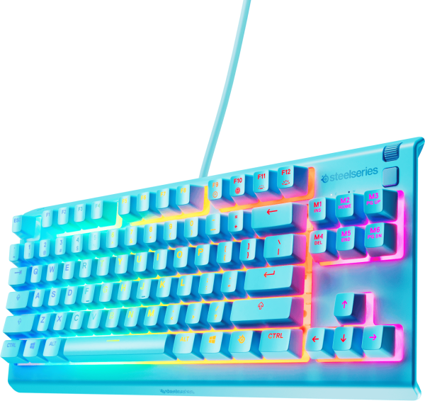 SteelSeries Keyboard membrane Apex 3 TKL, 84key, USB-A, EN, RGB, aqua
