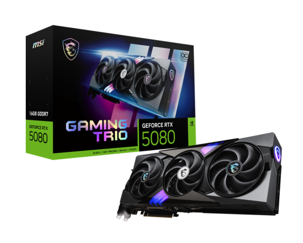 MSI Graphic card GeForce RTX 5080 16GB GDDR7 GAMING TRIO OC