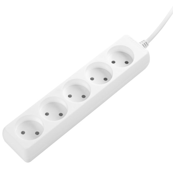 Power strip 2E, 5XCEE7/17, 2G*1.0mm2, 1.5m, white