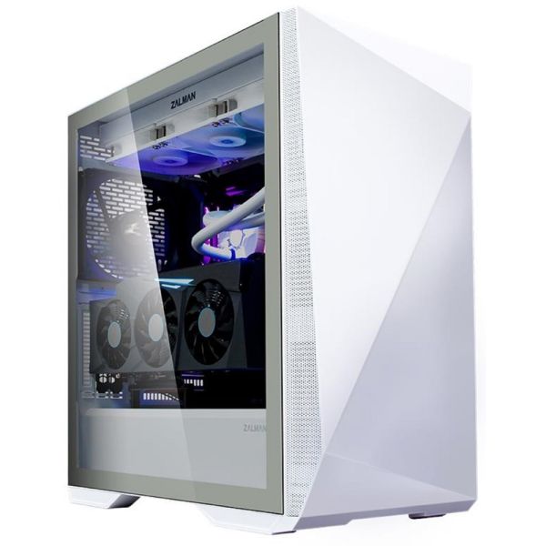 Zalman Computer case Z9 ICEBERG WHITE, without PSU, 2xUSB3.0, 2xUSB2.0, 2x140mm Black fans, TG Side Panel, EATX, White