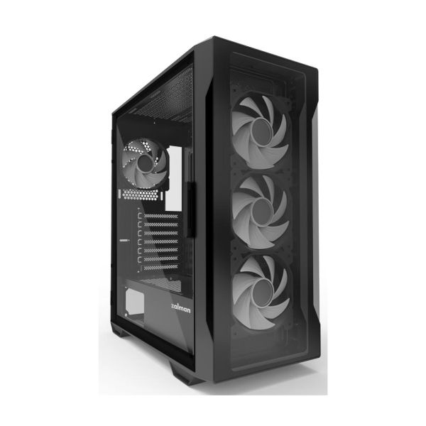 Zalman PC case I3 Neo TG without PSU, 1xUSB3.0, 2xUSB2.0, 4x120mm ARGB, VGA 355mm, LCS ready, TG Side/Front Panel, ATX, black