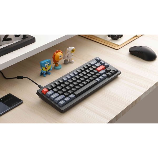 Keychron  V2 68Key, K Pro Red, Hot-Swap, QMK, Knob, USB-A, EN/UKR, RGB, Carb