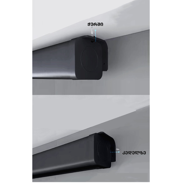 Projector screen ALLSCREEN MANUAL PROJECTION SCREEN 180X180CM HD FABRIC CWP-7272B 100 inch Black