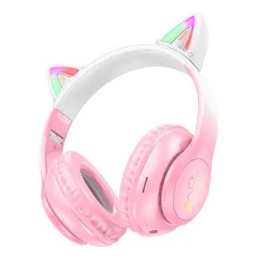 Wireless Headphone/ Hoco/ Hoco W42 Cat ears BT headphones cherry blossom