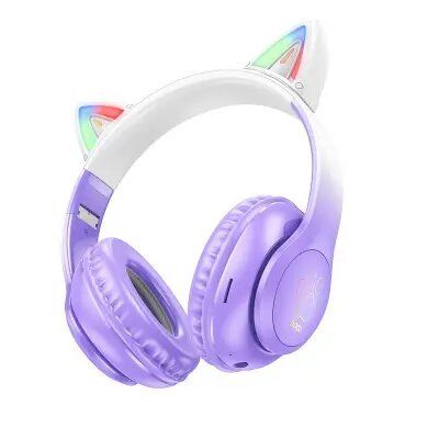 Wireless Headphone/ Hoco/ Hoco W42 Cat ears BT headphones purple grape