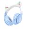 Wireless Headphone/ Hoco/ Hoco W42 Cat ears BT headphones crystal blue