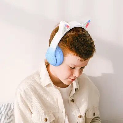 Wireless Headphone/ Hoco/ Hoco W42 Cat ears BT headphones crystal blue