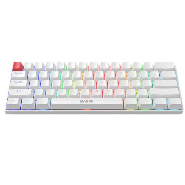 MARVO Saber wired mechanical gaming keyboard RGB lighting White