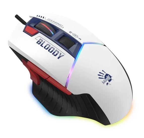 Mouse: A4tech Bloody W95 Max Sports RGB Gaming Mouse Sports Navy