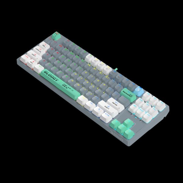 Keyboard: A4Tech Bloody S87 RGB Mechanical Red Plus Switch Keyboard Energy Ash
