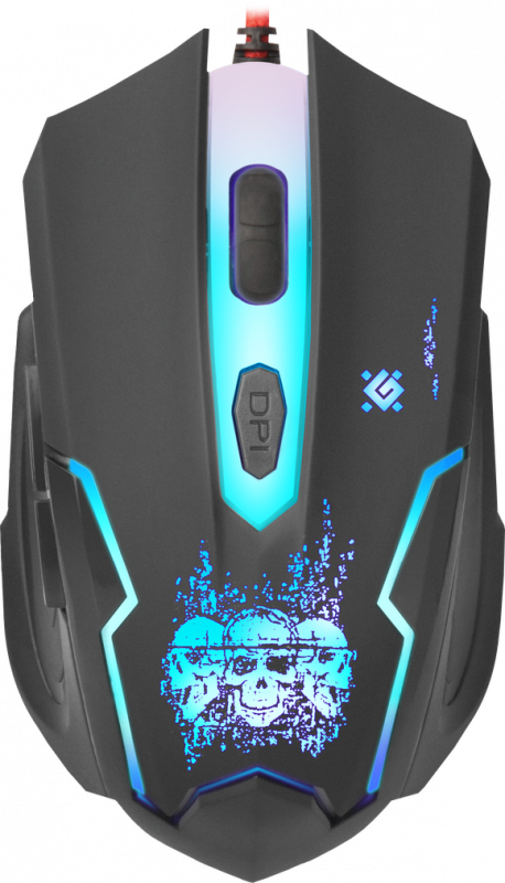 Defender Skull GM-180L black,6 buttons, 3200dpi