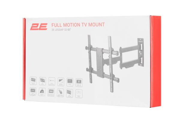Tilt-and-swivel TV mount 23-55" 2E Legdap, extension 60 cm