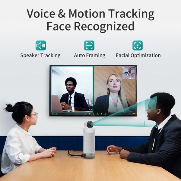 Conference Camera Kandao MT0623 Meeting S, 180° All In One, FHD, USB-C, USB-A, HDMI, Wi-Fi, BT, Conference Camera, White