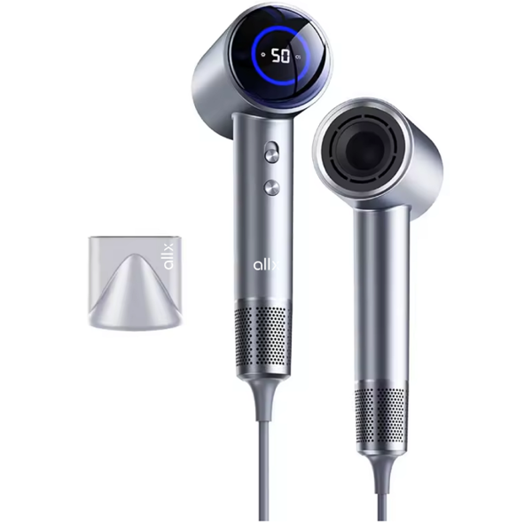 Hair Dryer ALLX AXH-015G, 1600W, High Speed Hair Dryer, Negative Ionic, Turbo, Gray