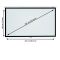 Projector screen ALLSCREEN MANUAL PROJECTION SCREEN 244X186CM 16:9 HD FABRIC CWP-244186 Diagonal 120 inch / 304 CM