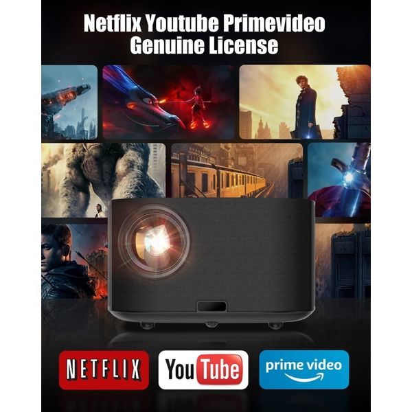 Projector Byintek X30, Smart LCD Projector, FHD 1920x1080, 650lm, Black