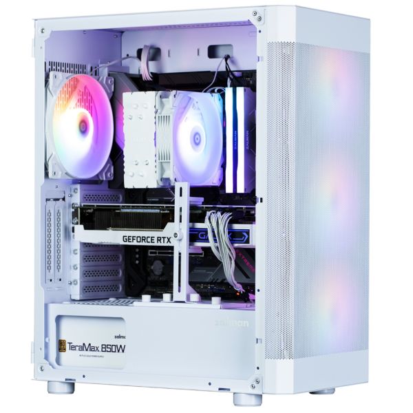 Zalman PC case I4 TG without PSU, 2xUSB3.0, 1xUSB2.0, 4x140mm RGB, VGA 320mm, LCS ready, TG Side Panel, ATX, white