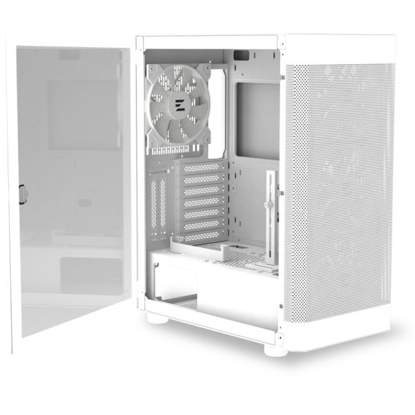 Zalman PC case I4 TG without PSU, 2xUSB3.0, 1xUSB2.0, 4x140mm RGB, VGA 320mm, LCS ready, TG Side Panel, ATX, white