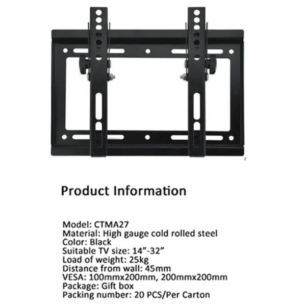TV Mount Allscreen Universal LCD LED TV Bracket CTMA27 TV SIZE:14"-42" inch