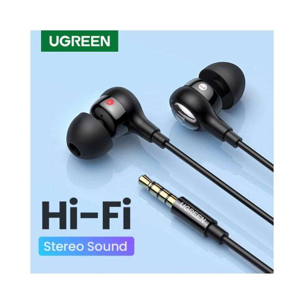 Headphones UGREEN EP103 (30637), In-Ear Headphones, Wired, 3.5mm, Black