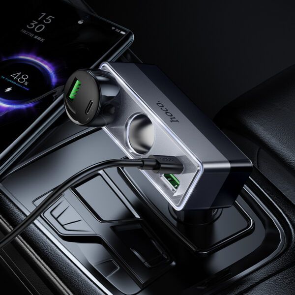Hoco Z65B Smart dual cigarette lighter(PD48W/1A1C) car charger