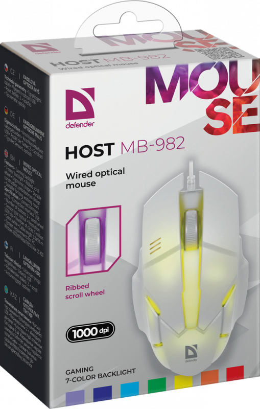 Defender Host MB-982 7colors,1000dpi,white