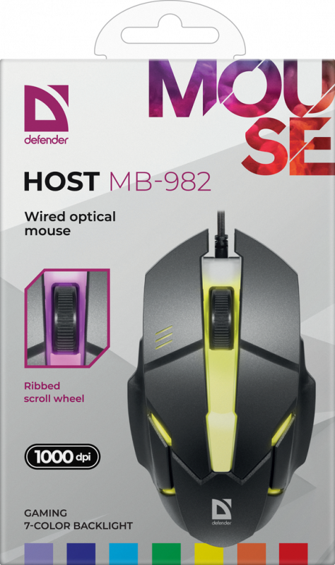 Defender Host MB-982 7 colors,1000DPI