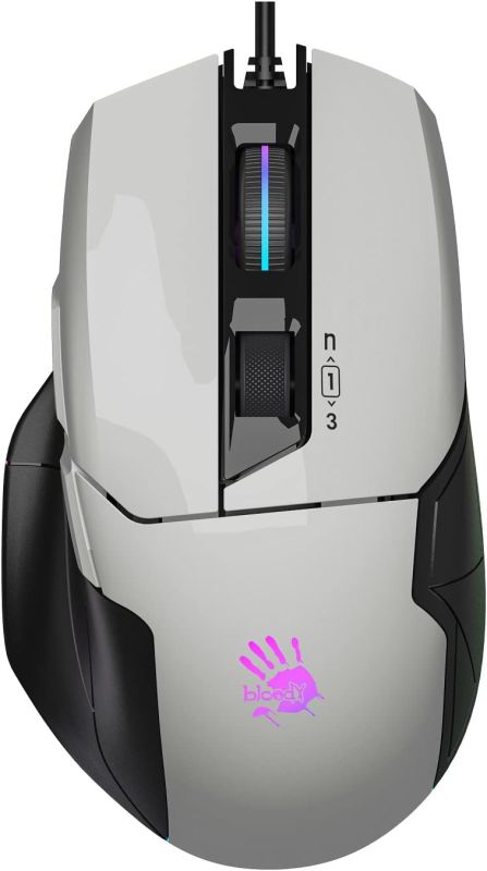 Mouse: A4tech Bloody W70 Max RGB Gaming Mouse Panda White