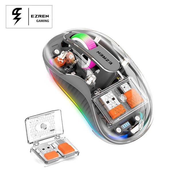 M333 Wireless Bluetooth Tri-Mode Mouse Type-C Rechargeable Blue