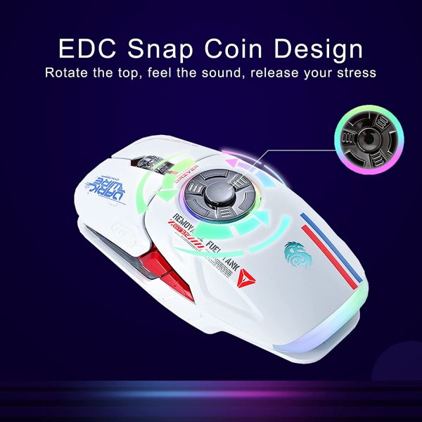 RGB LED Lighting, EDC Stress-Release, Bluetooth 2.4G Wireless UFO