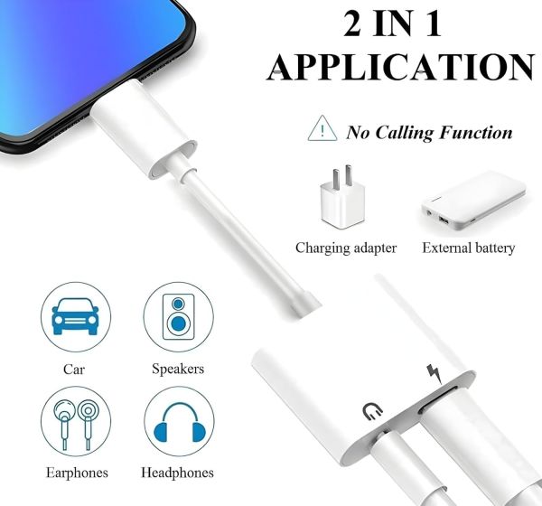 Dual Pin Audio Charge Adapter