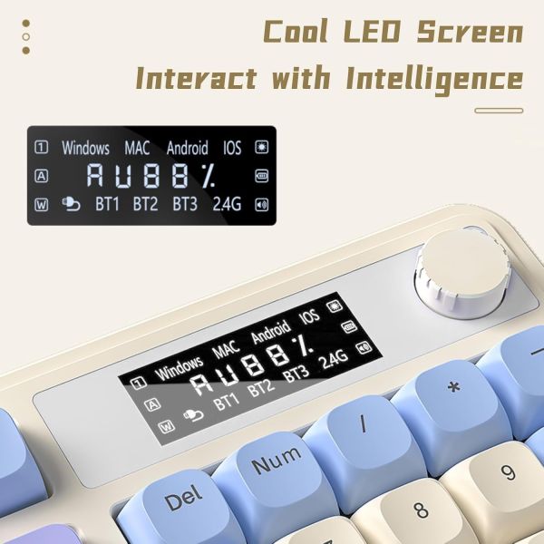 Keyboard: AULA S99PRO RGB Membrane Gaming Keyboard Blue/Yellow/Purple