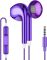 Earbuds Wired with 3.5 Purple Wired