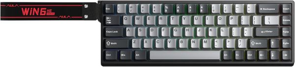 Keyboard: AULA WIN68 HE Pro RGB Wired Gaming Keyboard Light Grey/Dark grey (Meteor Magnetic Switch)