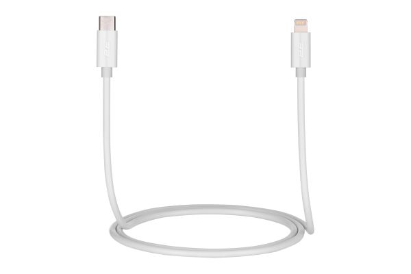 2E Сable USB-C > Lightning charge/data, 1m, Type-C, Glow, white