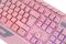 2E GAMING Membrane keyboard KG315 110key, USB-A, EN/RU, RGB, pink