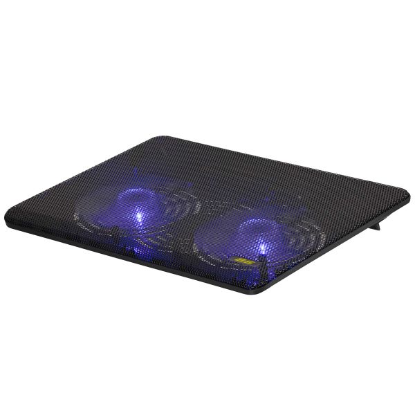 2E GAMING Laptop stand CPG-001, up to 14", 1xUSB-A, Blue LED, black