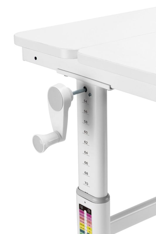 2E Computer table CE301K-MECHANIC, height adjustment, mechanical, 54/76х120x60cm, white