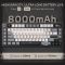 Royal Kludge RK L75-KB-XW RGB Mechanical Keyboard, Beige Switch, Hot Swappable, Wireless, Type-C, Bluetooth, 2.4GHz, Knight Black