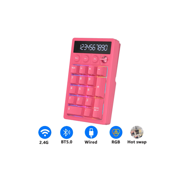 Violet Rk Switch Keyboard Royal Kludge RK M20-BR-YXZ RGB Mechanical Numpad, Violet ...