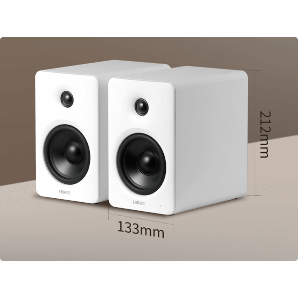 Speaker Edifier M90, 100W, HDMI eARC, Optical, Type-C, AUX, Bluetooth, Compact Active Speaker, White
