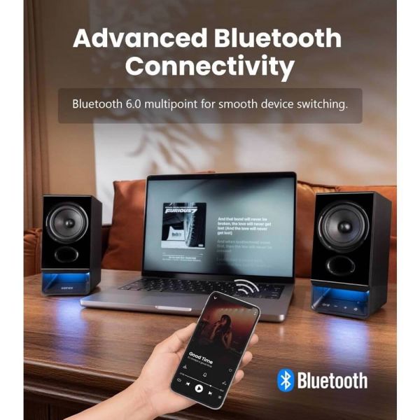 Speaker Edifier R20BT, 5W, Type-C Audio, AUX, Bluetooth, Speaker, Black