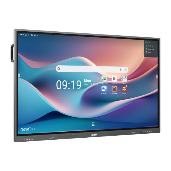 Interactive screen Vivitek BK653i Novo Touch, 65”, 4K, Android 14, RAM 8GB, 64GB, Smart Board, Silver