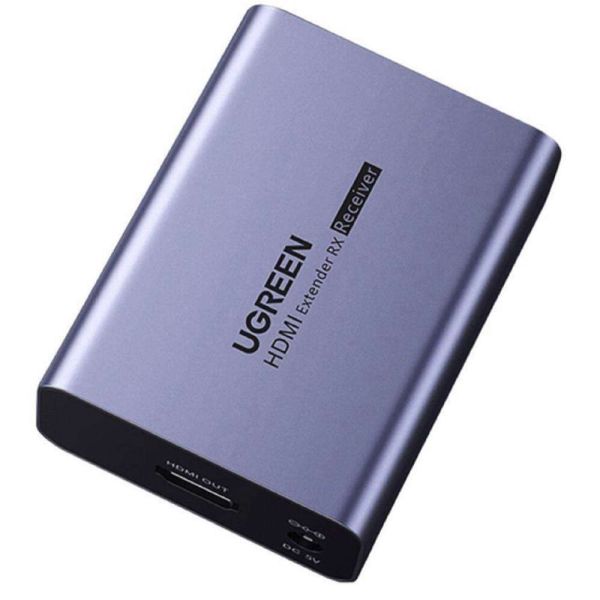 HDMI signal extender UGREEN CM455 (20519EU), HDMI Over Ethernet Extender 1080P 70m EU, Grey